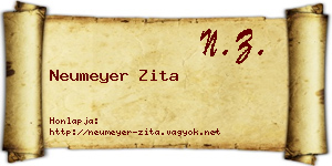 Neumeyer Zita névjegykártya